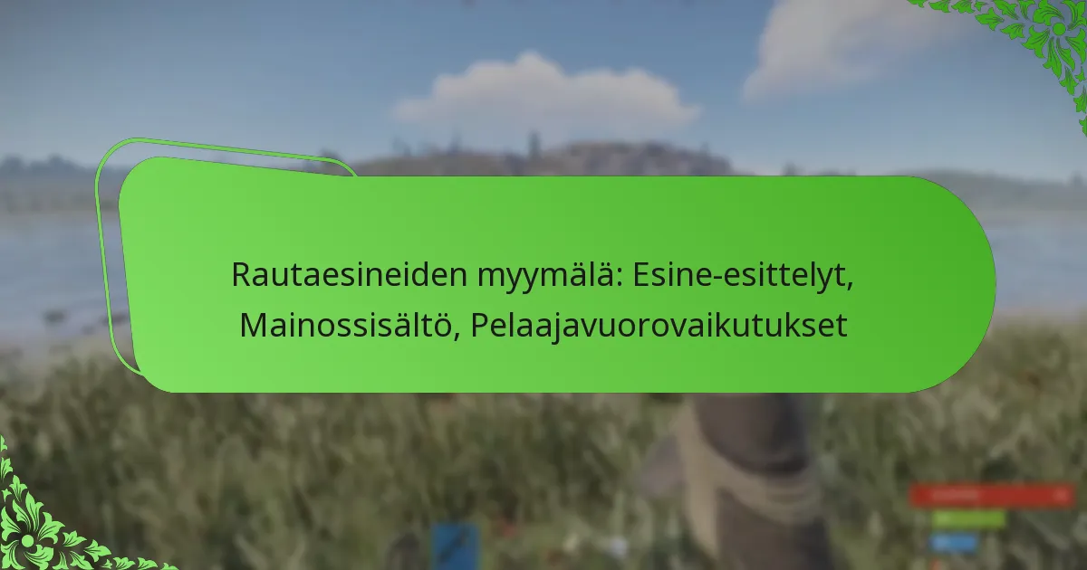 Rautaesineiden myymälä: Esine-esittelyt, Mainossisältö, Pelaajavuorovaikutukset