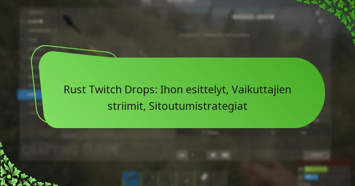 Rust Twitch Drops: Ihon esittelyt, Vaikuttajien striimit, Sitoutumistrategiat