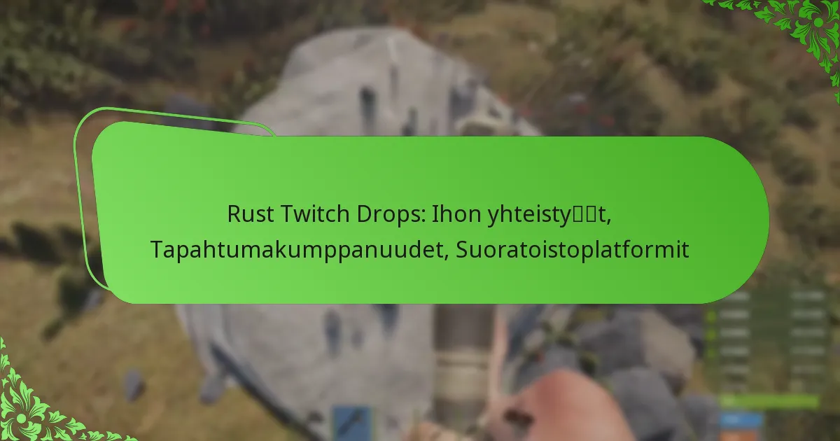 Rust Twitch Drops: Ihon yhteistyöt, Tapahtumakumppanuudet, Suoratoistoplatformit