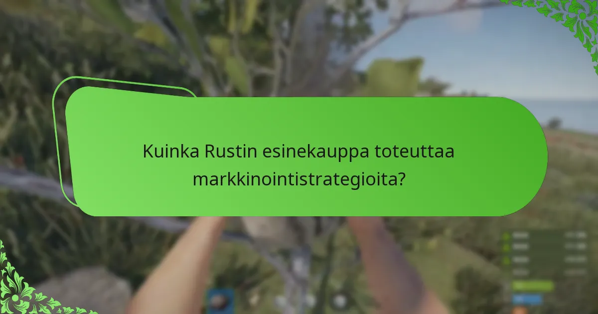 Kuinka Rustin esinekauppa toteuttaa markkinointistrategioita?