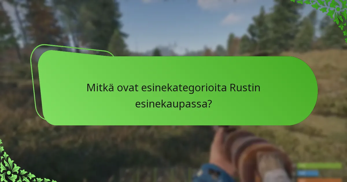 Mitkä ovat parhaat käytännöt esineiden ostamisessa Rustin esinekaupassa?
