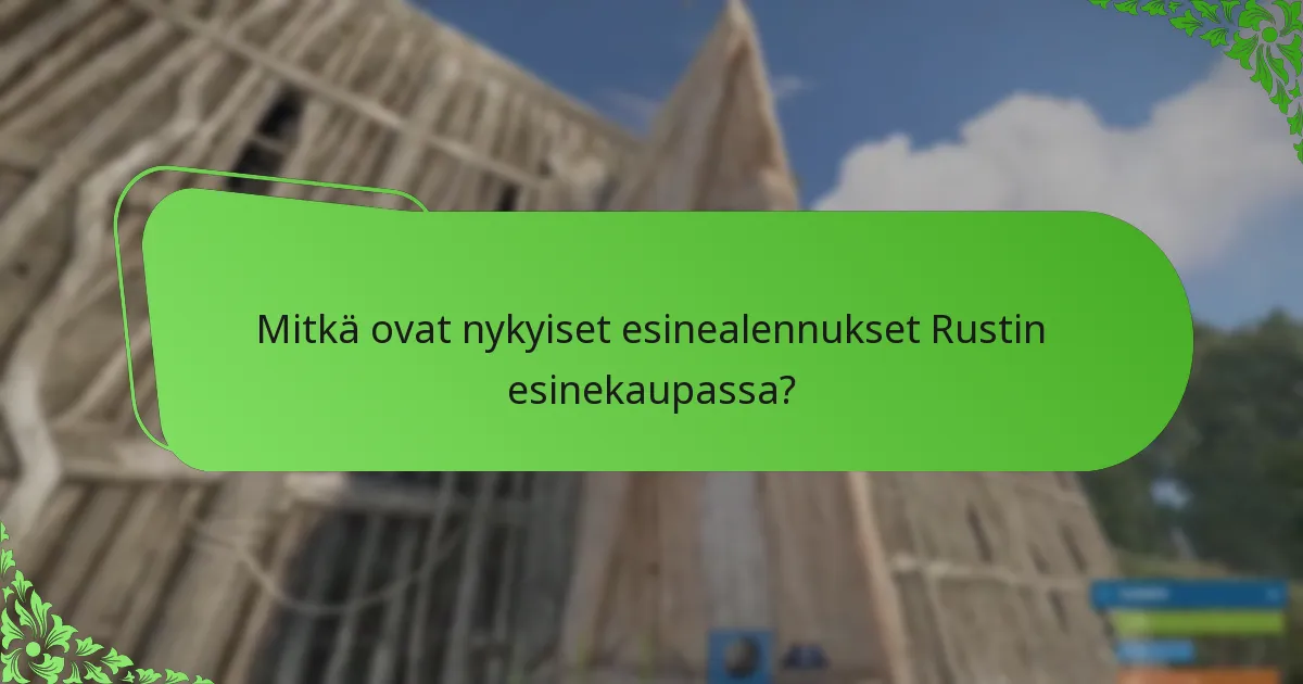 Milloin on paras aika ostaa esineitä Rustin esinekaupasta?