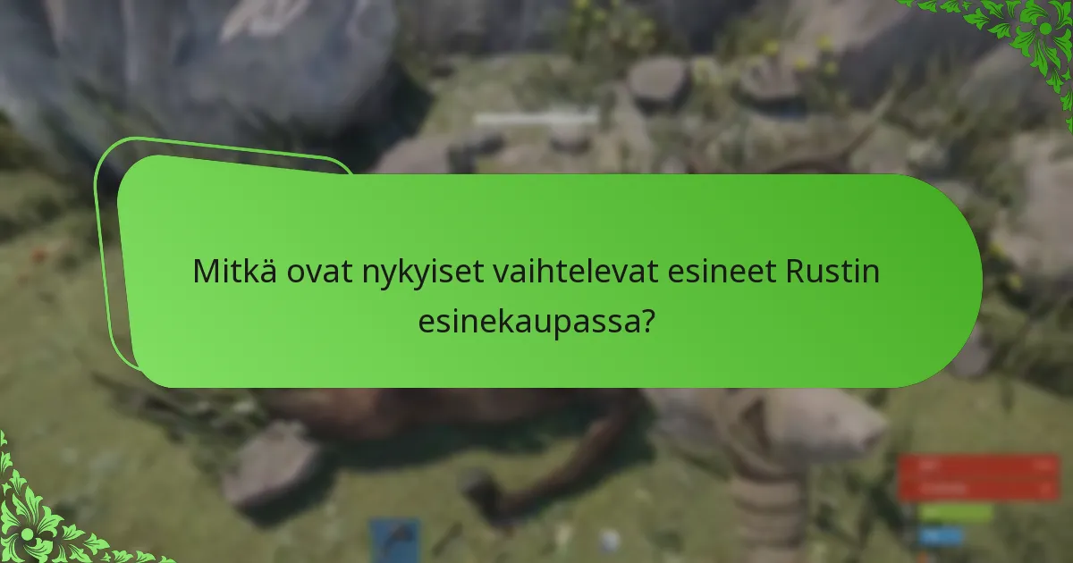 Kuinka ostan esineitä Rustin esinekaupasta?